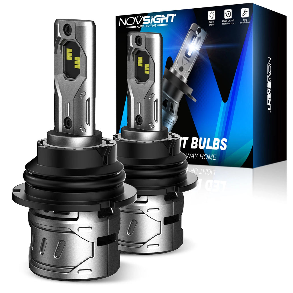 2X Novsight 9007 HB5 LED Headlight Bulbs Conversion Kit for Low Beam (6000K)