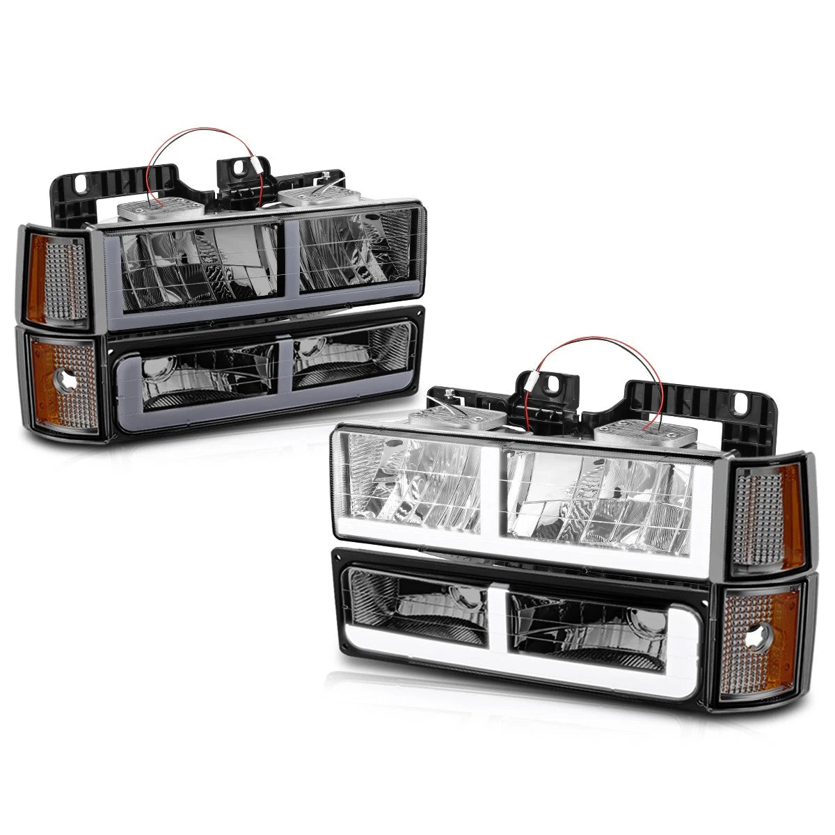 3D LED L-Bar Tail Lights for Ford Super Duty (1997–2007) Smoked