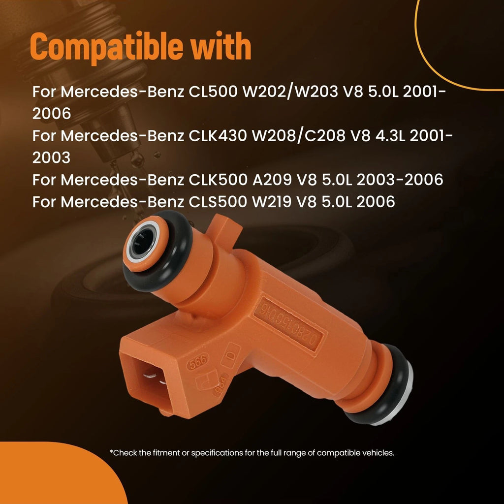 Set of 8 Fuel Injectors for Mercedes Benz CL500 CLK500 E500 G500 ML500 (2000–2006)