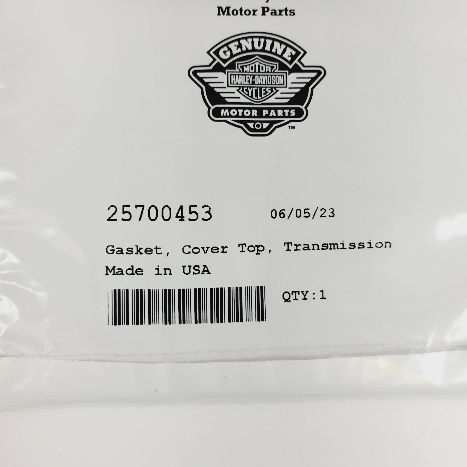 Genuine Transmission Top Cover Gasket for Harley-Davidson M8 FLT (OEM 25700453)