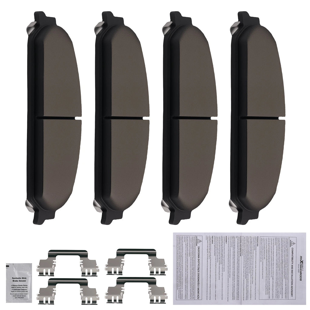 Set of 4 Front Ceramic Brake Pads for Chrysler 200 (2013–2014) 300 (2005–2019)