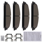 Set of 4 Front Ceramic Brake Pads for Chrysler 200 (2013–2014) 300 (2005–2019)