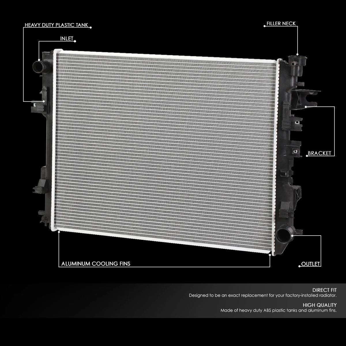 Aluminum Cooling Radiator for Ram 1500/2500/3500 (2009–2018) 13129