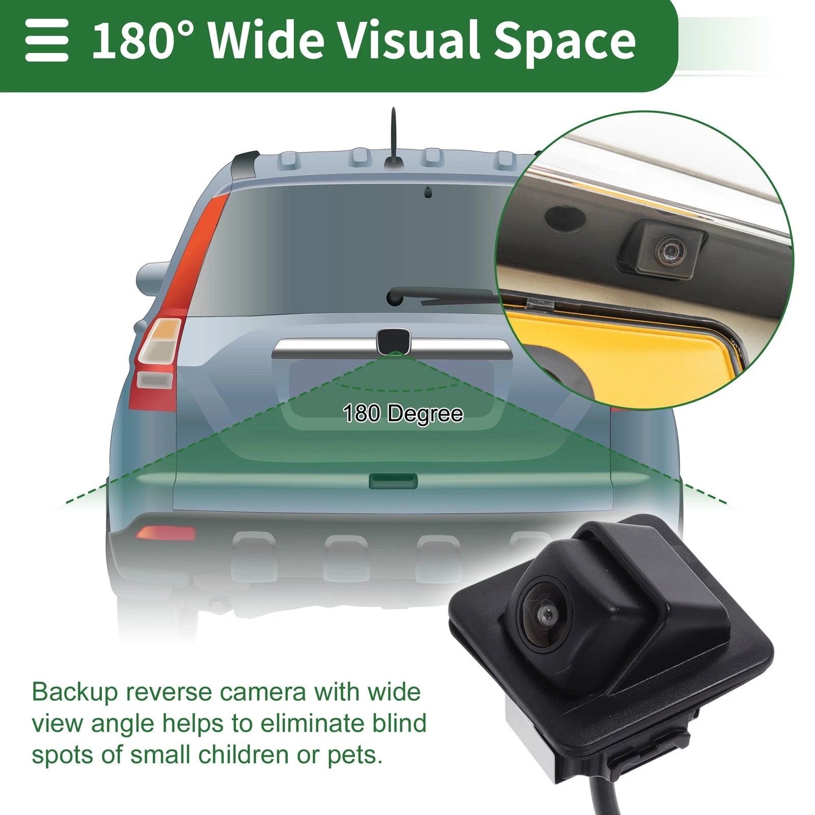 Rear View Camera for Kia Forte Sedan (2010–2018) 120-180 Degree