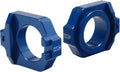 WORKS Axle Blocks Elite Hon Blue for Honda CRF450R (2009–2017)