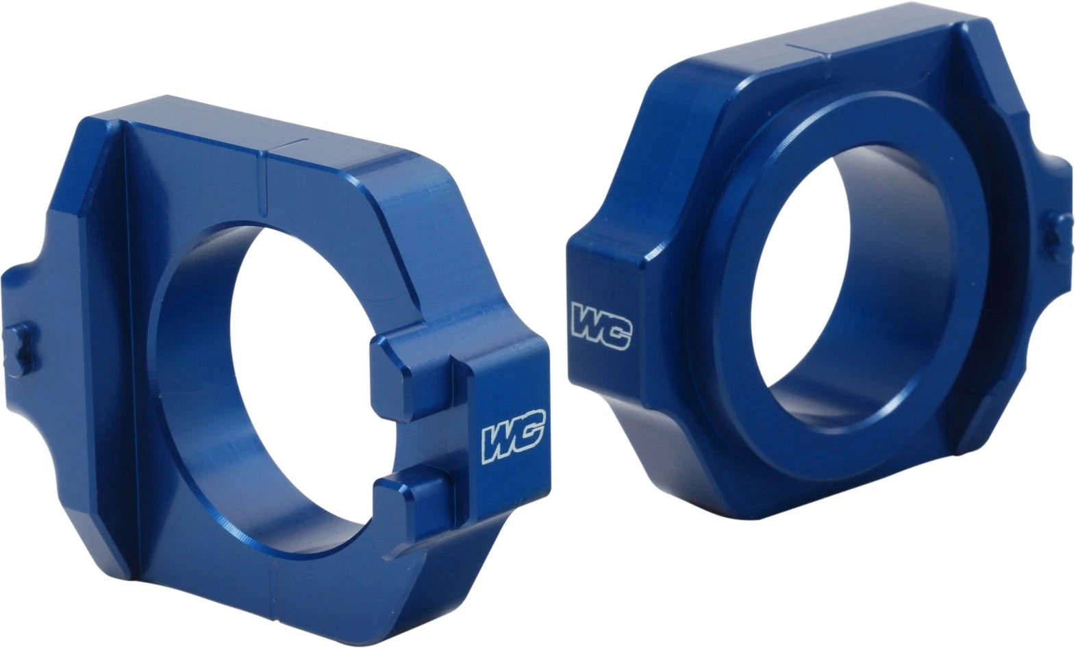 WORKS Axle Blocks Elite Hon Blue for Honda CRF450R (2009–2017)