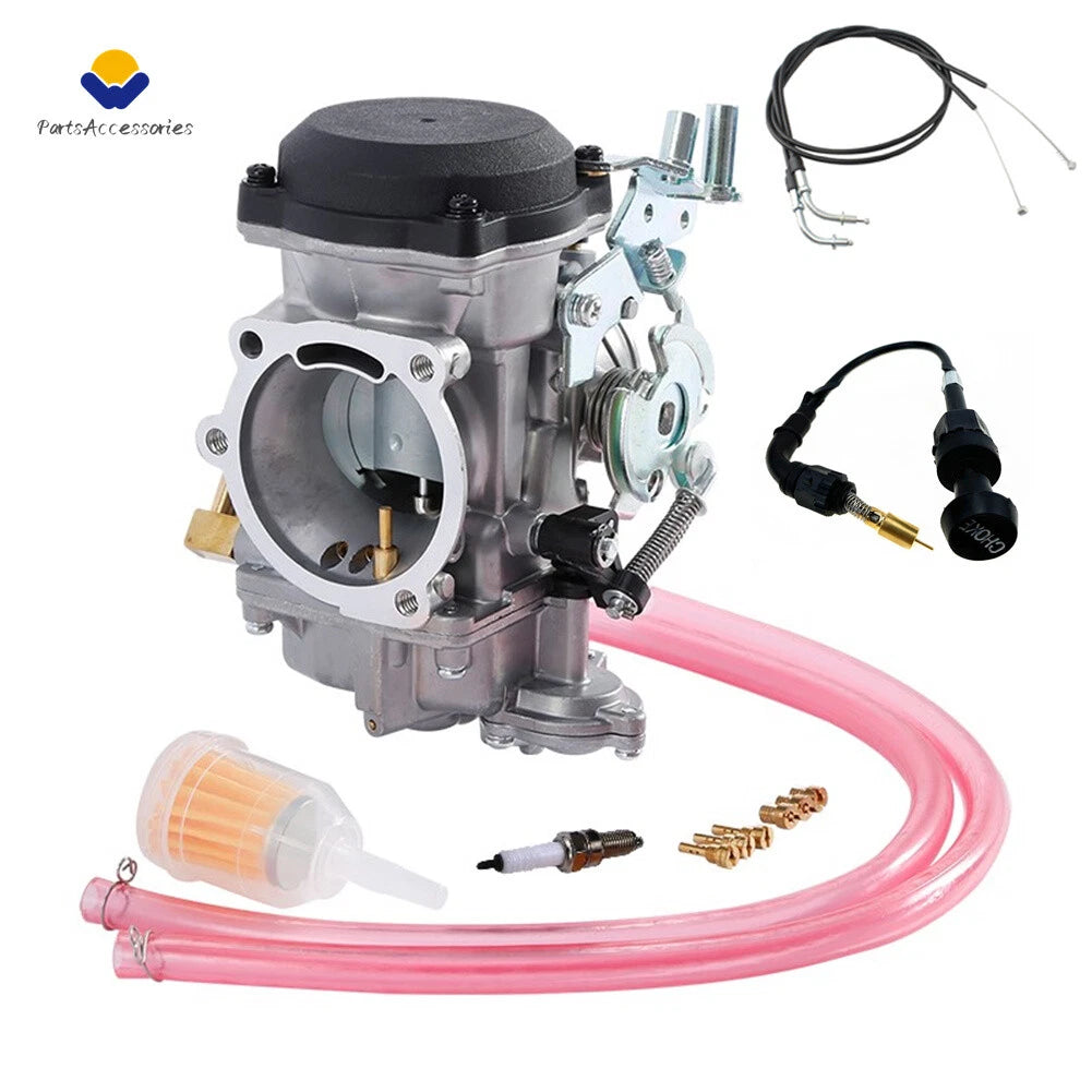 Carburetor & 35" Choke & Throttle Cable for Harley Sportster XL1200 XL883 (1988–2006)