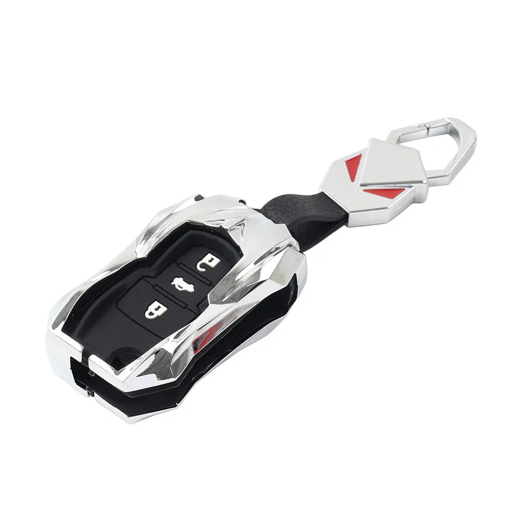 Silver 3-Button Key Remote Cover Case for VW Gran Lavida (2013-2017)