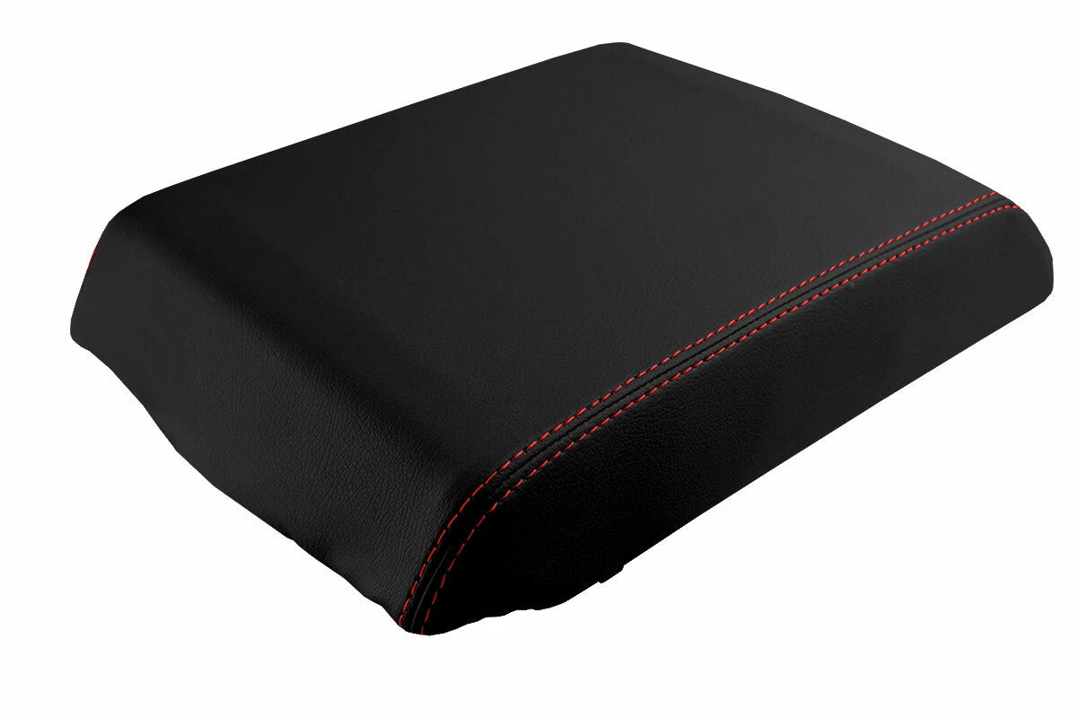 Console Lid Pull Over Cover Leather for Hummer H2 (2005–2007) Red Stitch