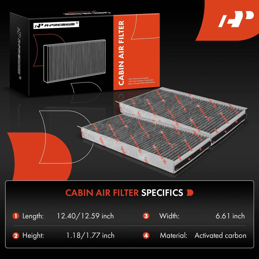 Set of 4 Activated Carbon Cabin Air Filters for BMW 528i 2008–2010 535i