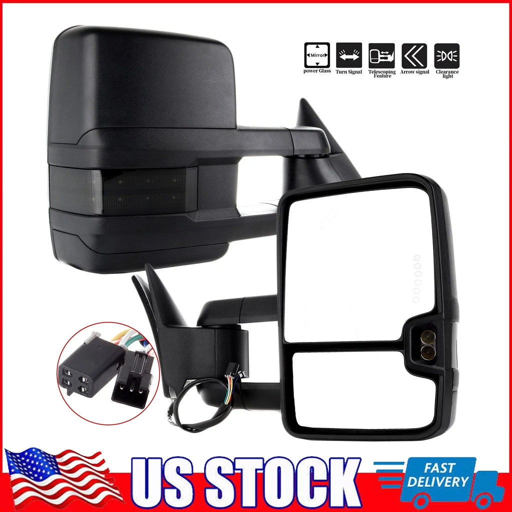 Power Towing Mirrors with Signal Lights for Chevy C/K 1500 2500 3500 (1988–1998)
