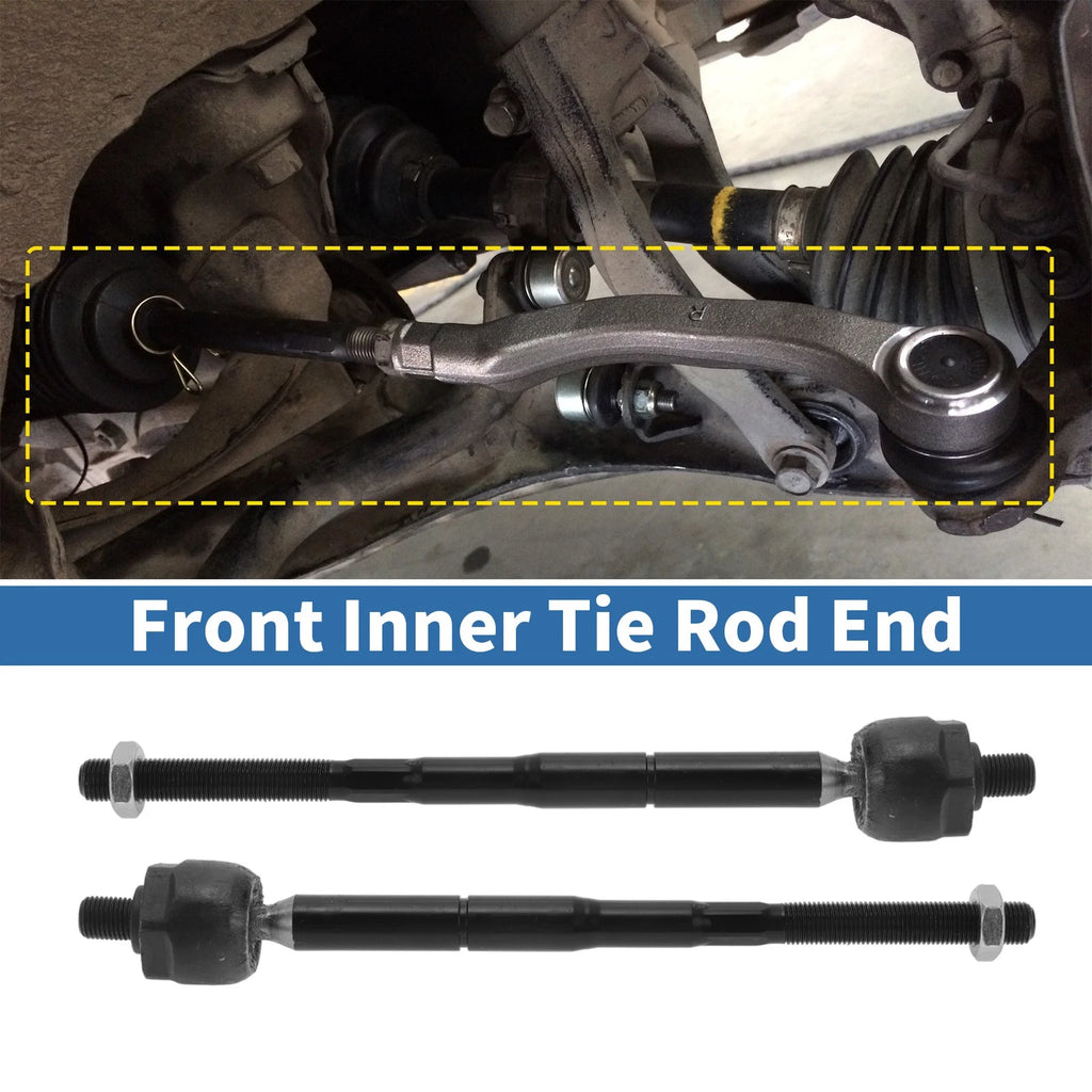 2 Pcs Front Inner Tie Rod End Links for Ford Flex (2013–2016)