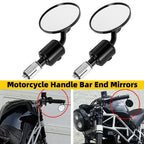 Handle Bar End Mirrors for Motorcycle (7/8", Round)