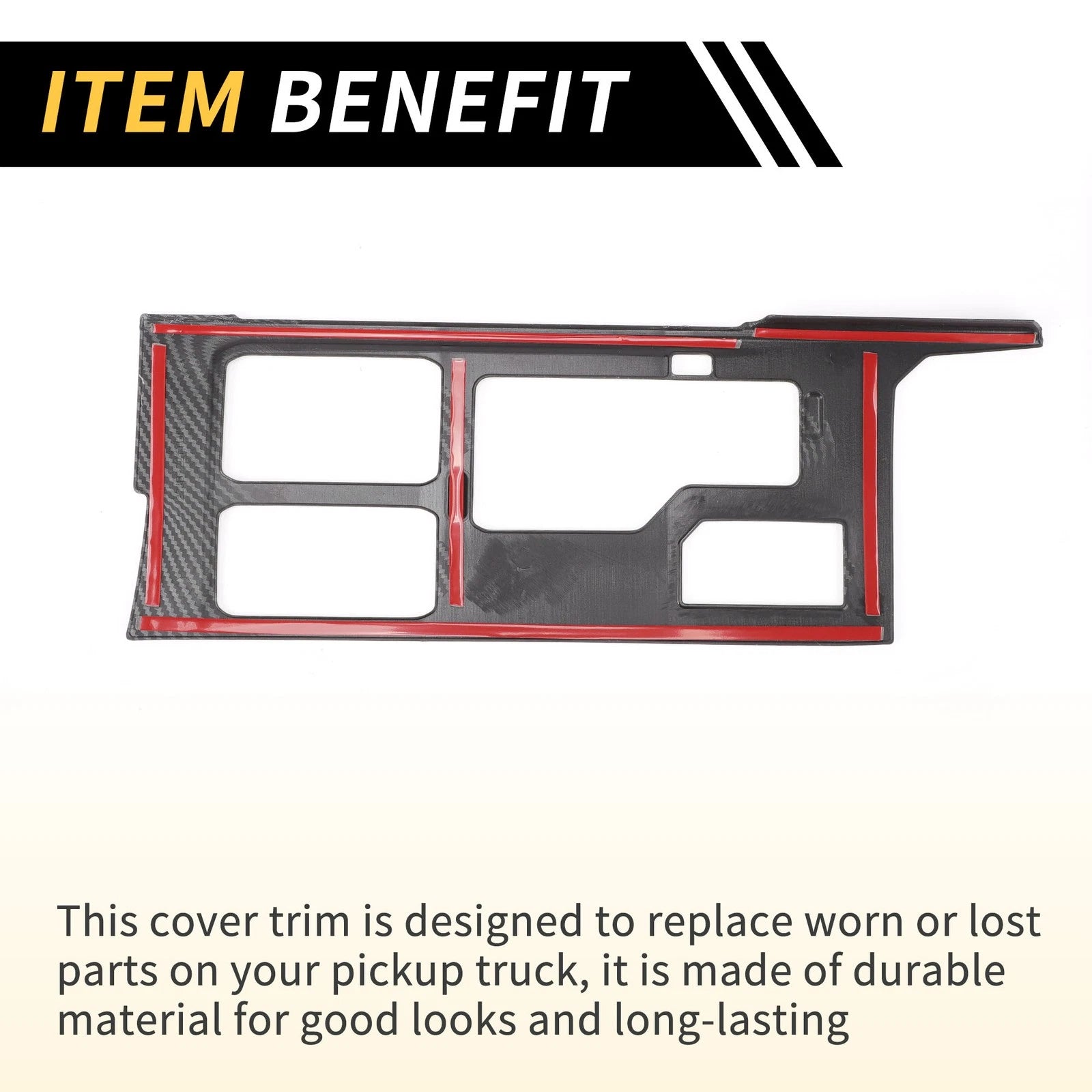 Carbon Fiber Gear Shift Frame Panel Cover Trim for Toyota Tundra (2022–2024)
