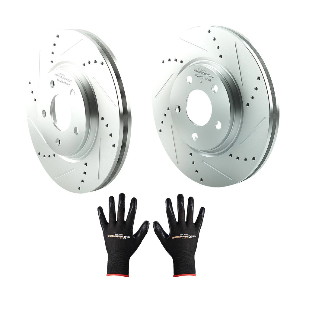 Front Drilled & Slotted Brake Rotors for Chevrolet Cobalt/HHR/Malibu (2005–2012)