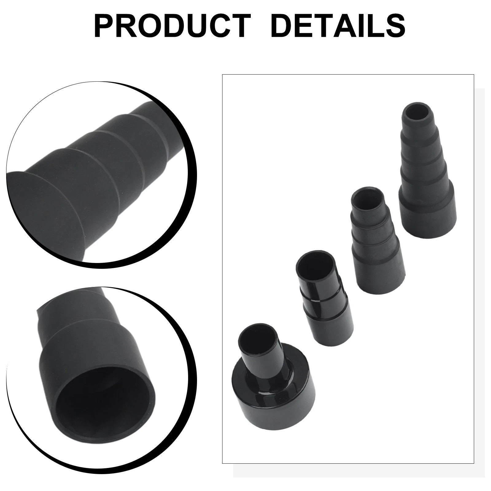 4 Piece Vacuum Hose Attachment Set 1.38 Inch to 1.14 Inch for Vacuum Cleaners