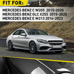 2X Carbon Black Console Armrest Box Cover for Mercedes Benz C GLC Class (2015–2022)