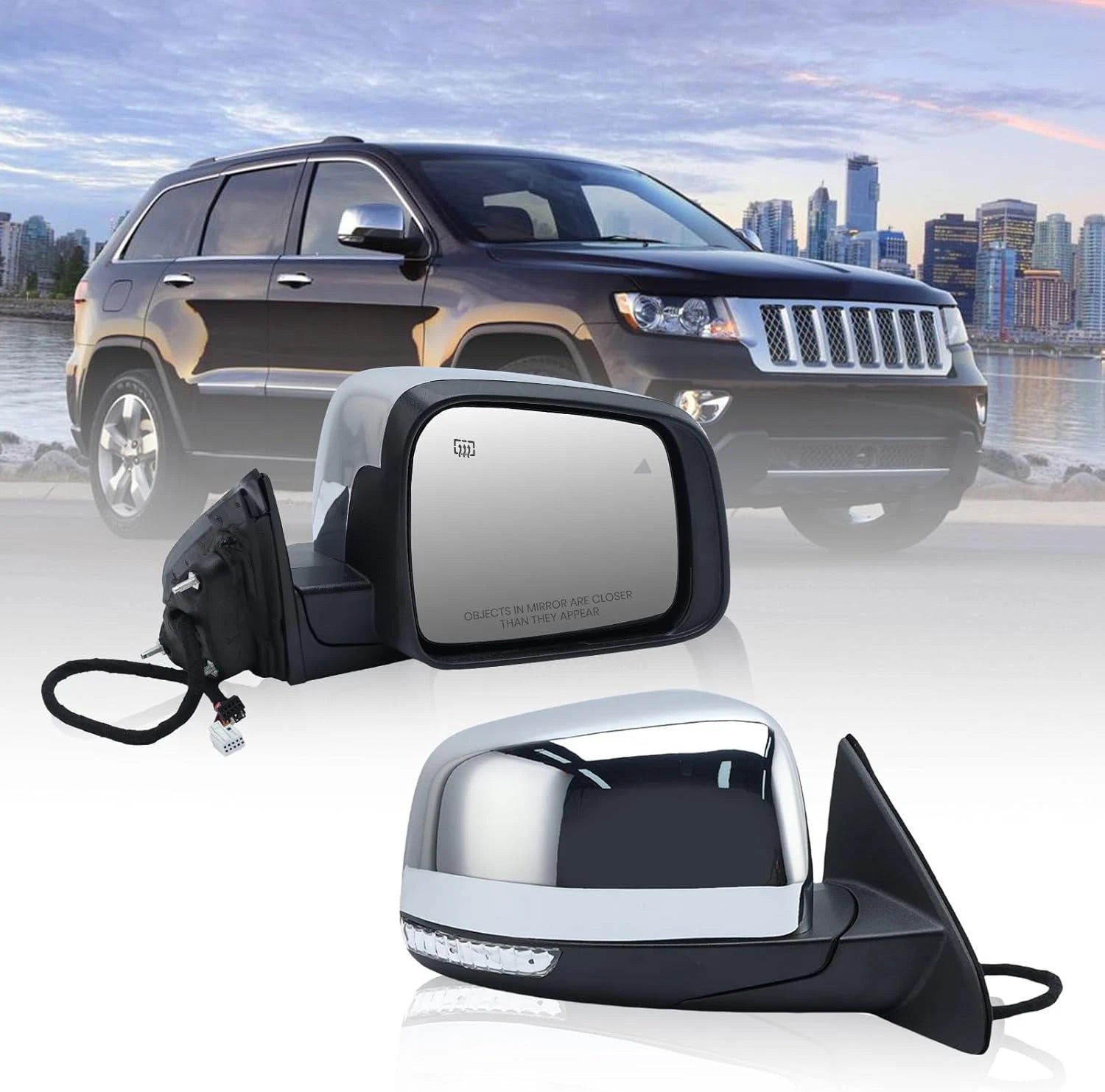 Chrome Heated Mirror for Jeep Grand Cherokee (2011–2022) 68236930AF