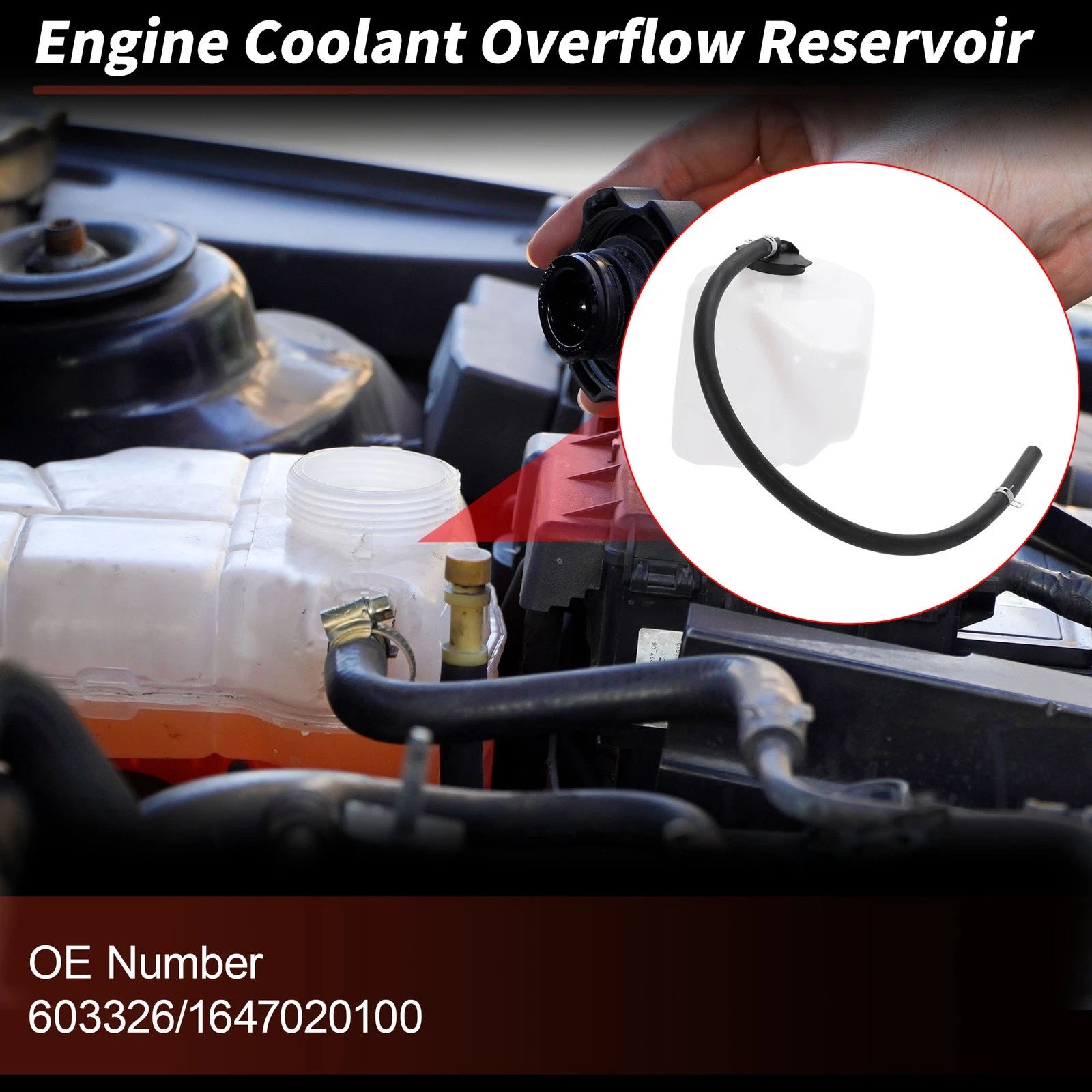 Coolant Expansion Reservoir Tank for Toyota Highlander L4/V6 (2001–2007) No.603326