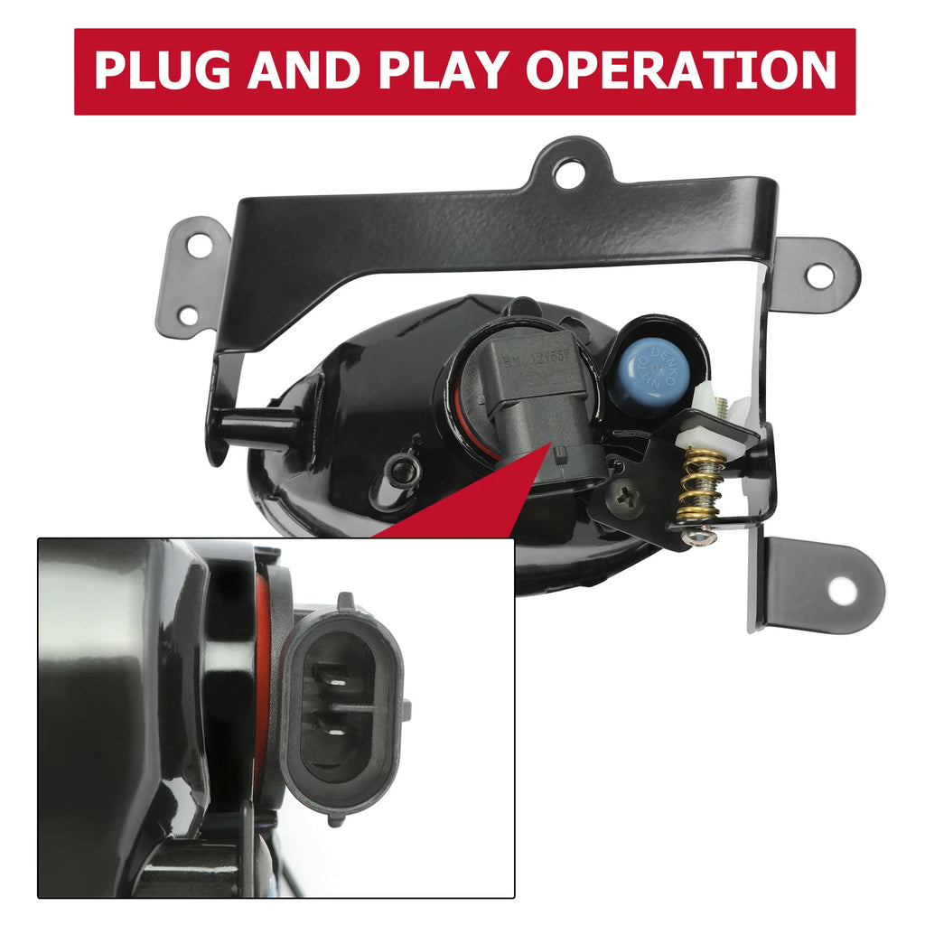 Fog Lights for Honda Civic Coupe 2006–2008 (Yellow, Sealed, Wiring Included)
