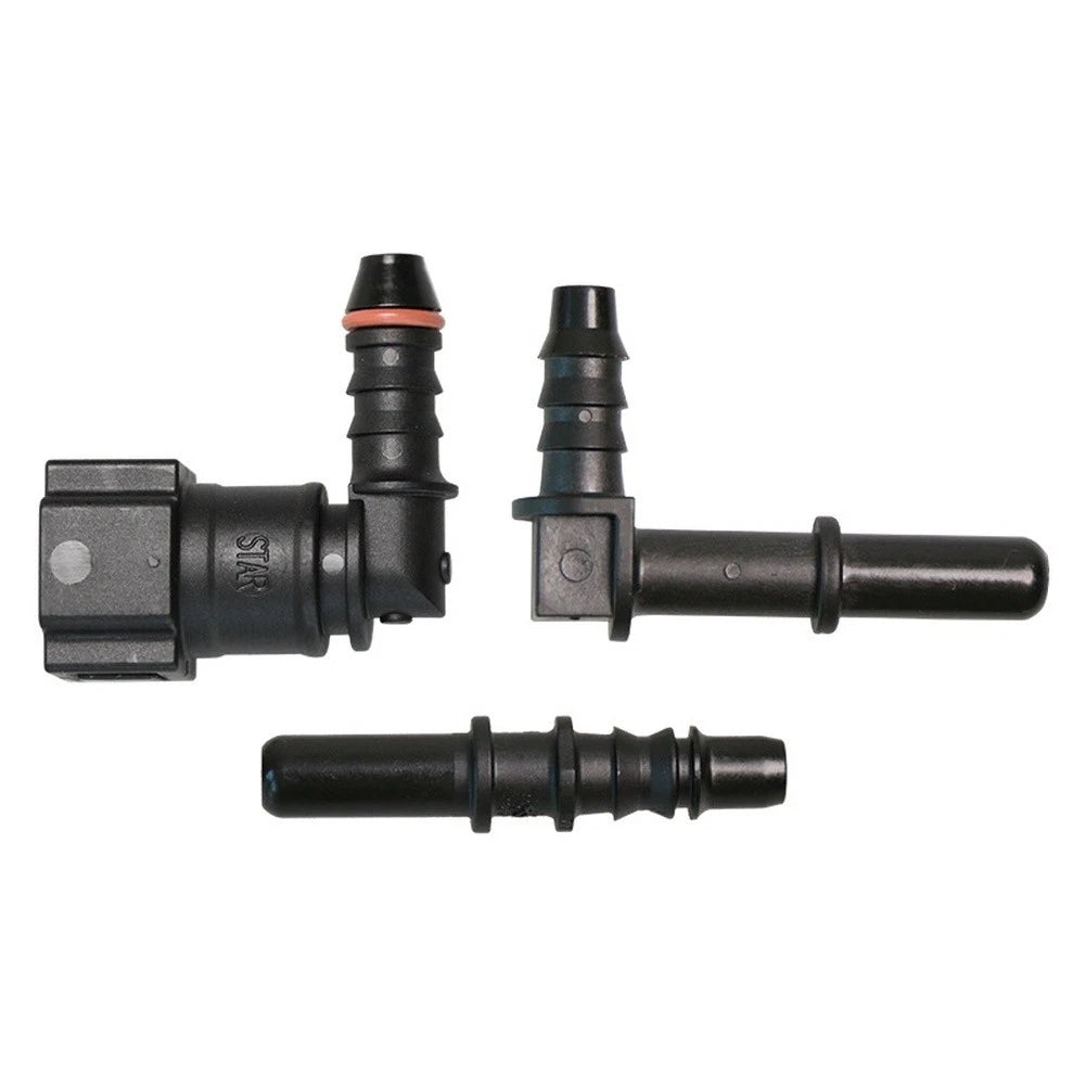 Fuel Quick Connect Fitting Set of 3 for 6mm Nylon Tube 8mm Rubber Hose