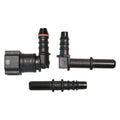 Fuel Quick Connect Fitting Set of 3 for 6mm Nylon Tube 8mm Rubber Hose