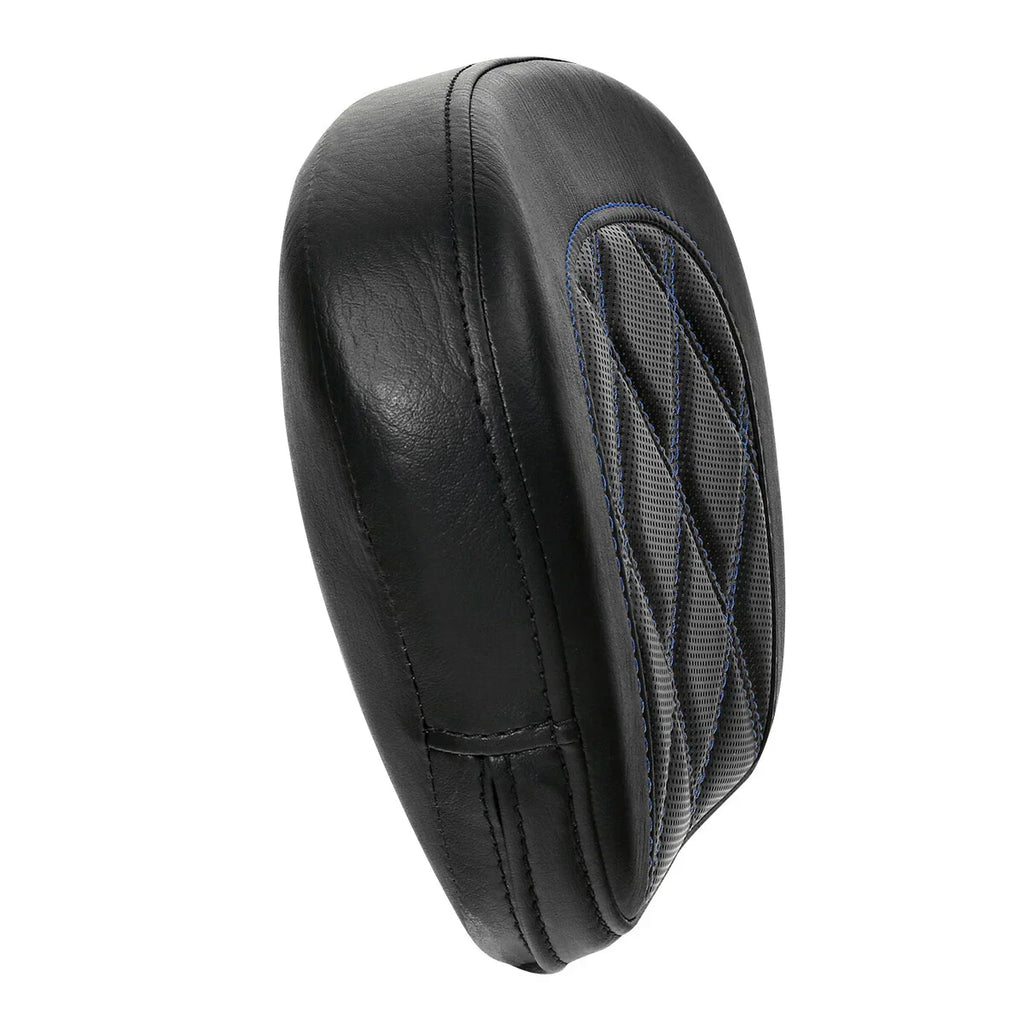 Blue Stitching Passenger Sissy Bar Backrest Pad for Harley Street Road Glide
