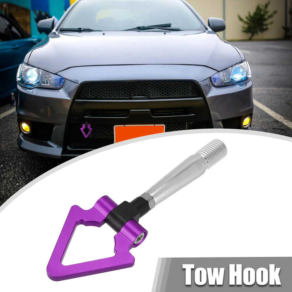 Tow Hook Screw On Triangle Ring for Mitsubishi Lancer EVO X (2008–2015) - Purple