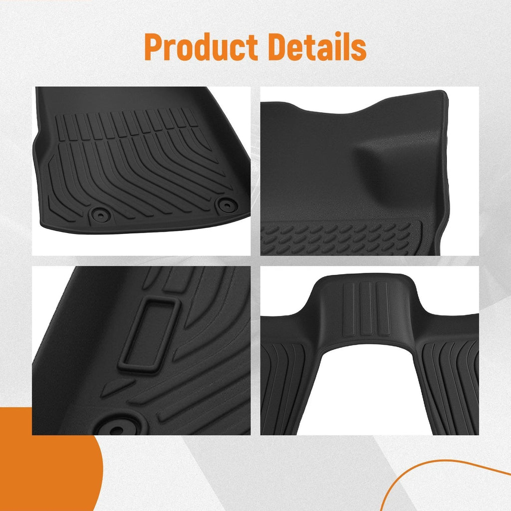 All-Weather Floor Mats for Nissan Murano (2019–2023) TPE Rubber Black
