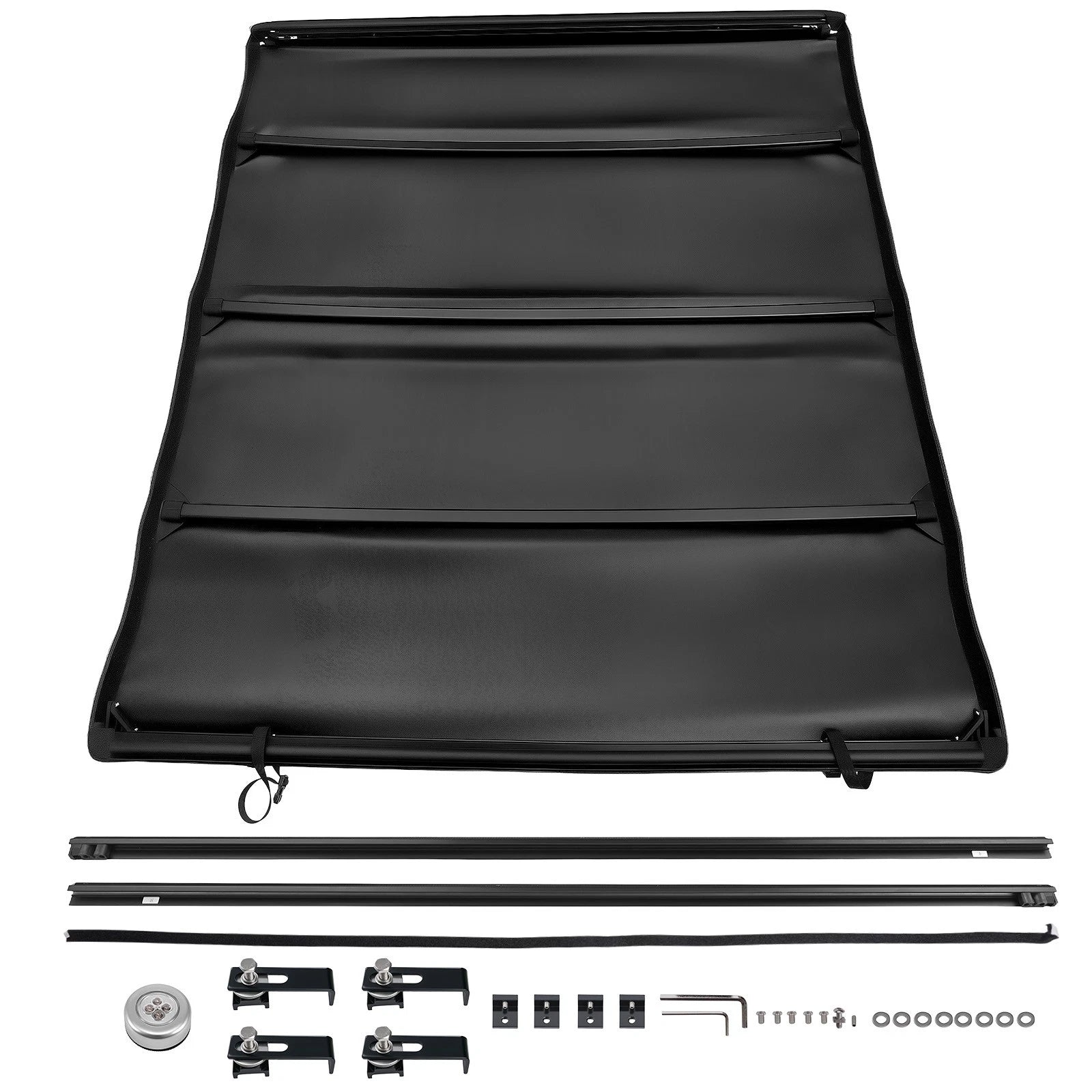 5ft Soft Roll Up Tonneau Cover for Toyota Tacoma (2016–2023) Black Vinyl