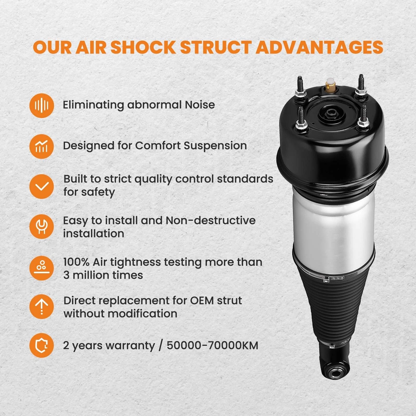 Pair Rear Air Shocks for Jaguar XJ XJ8 XJR (1995–2009)