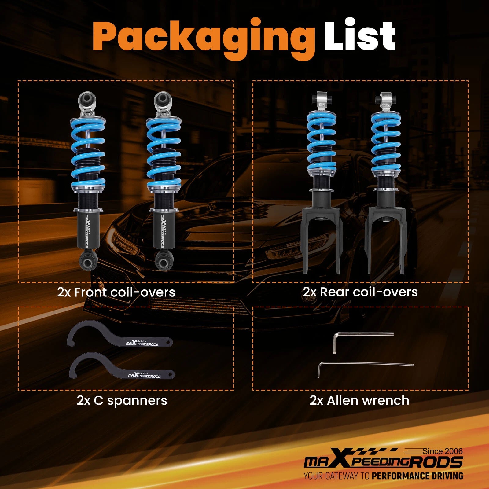 Coilover Lowering Kit for Dodge Viper (1996-2002)