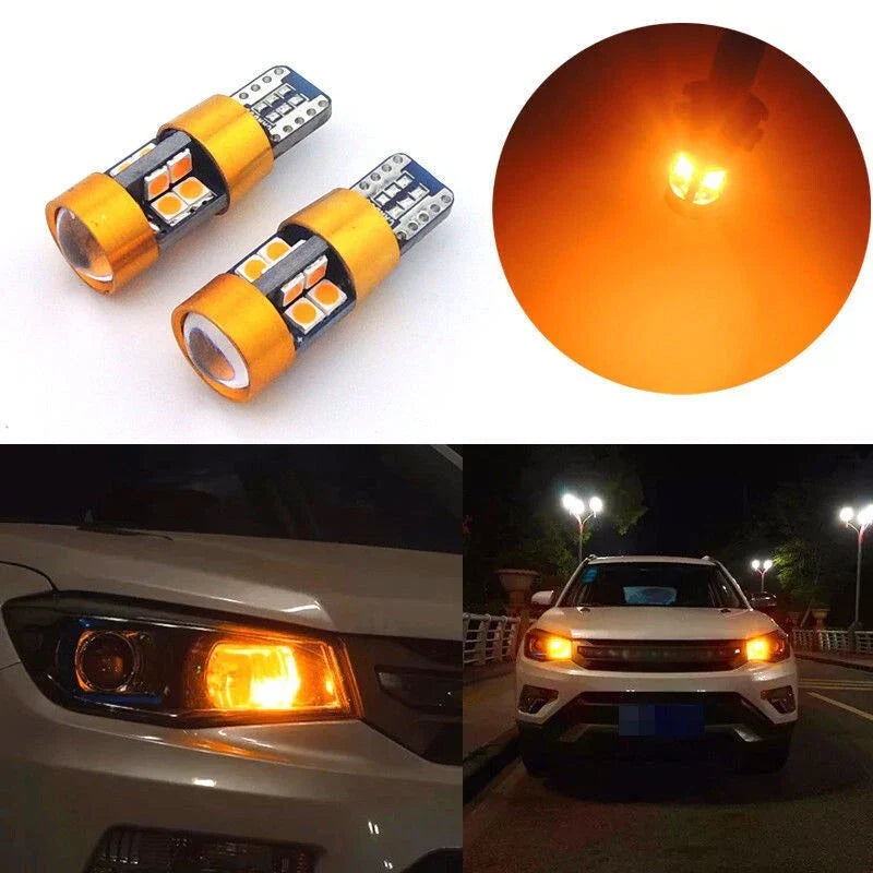 Pair Amber Car Position Parking City Lights 19SMD LED Bulbs