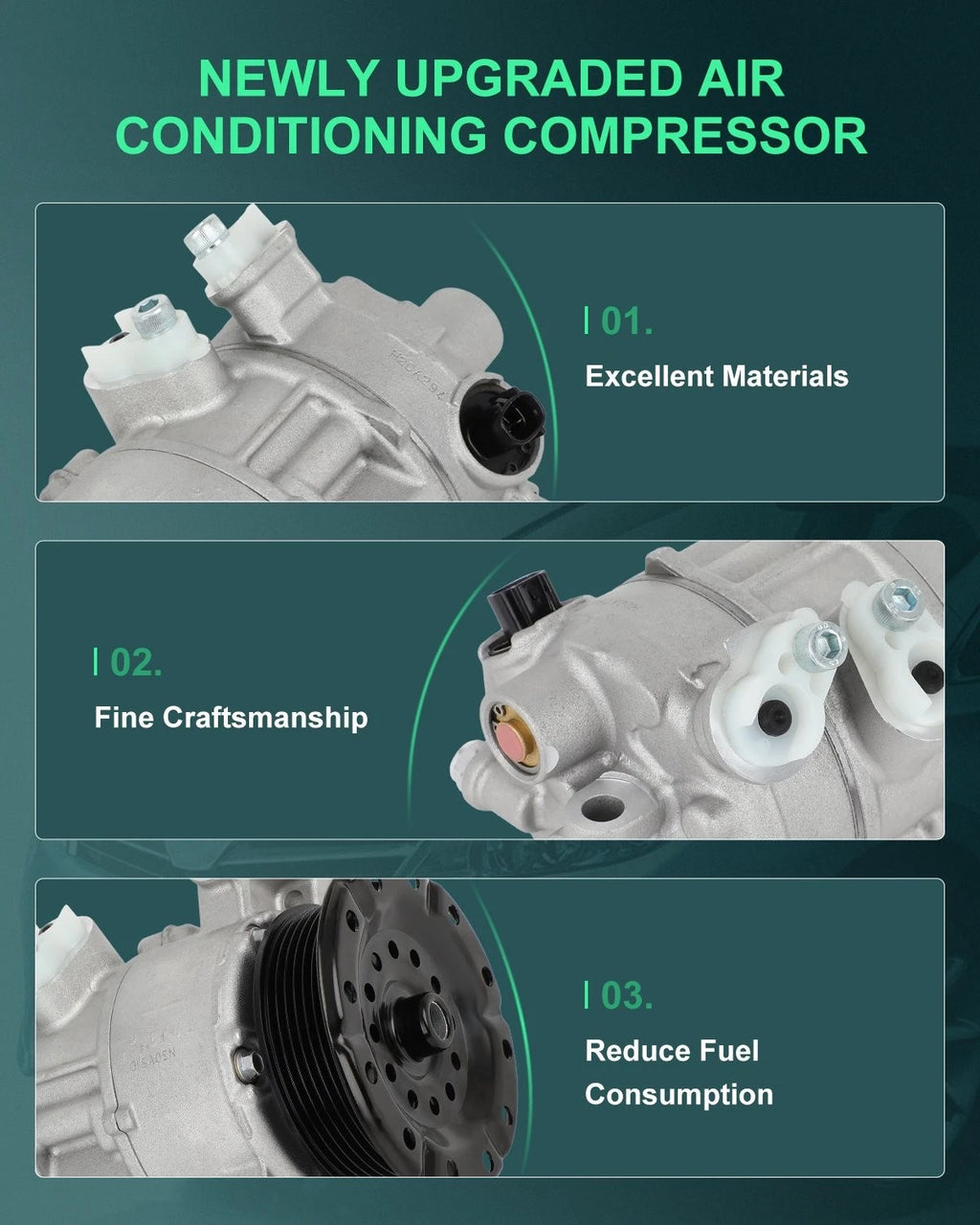 AC Compressor for Dodge Caliber (2007–2008) & Jeep Compass/Patriot (2007–2008)