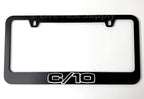 Matte Black License Plate Frame Premium with White Outline for Chevy C10 (1960–1966)