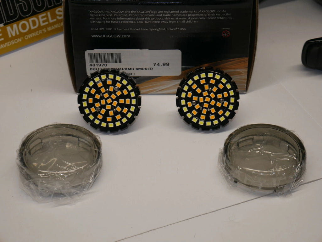 XK Glow Bullet Style LED Turn Signals for Harley Davidson & Indian