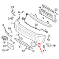 ABS Front Bumper Fog Lamp Bezel Cover for Land Rover LR4 (2014-2016)