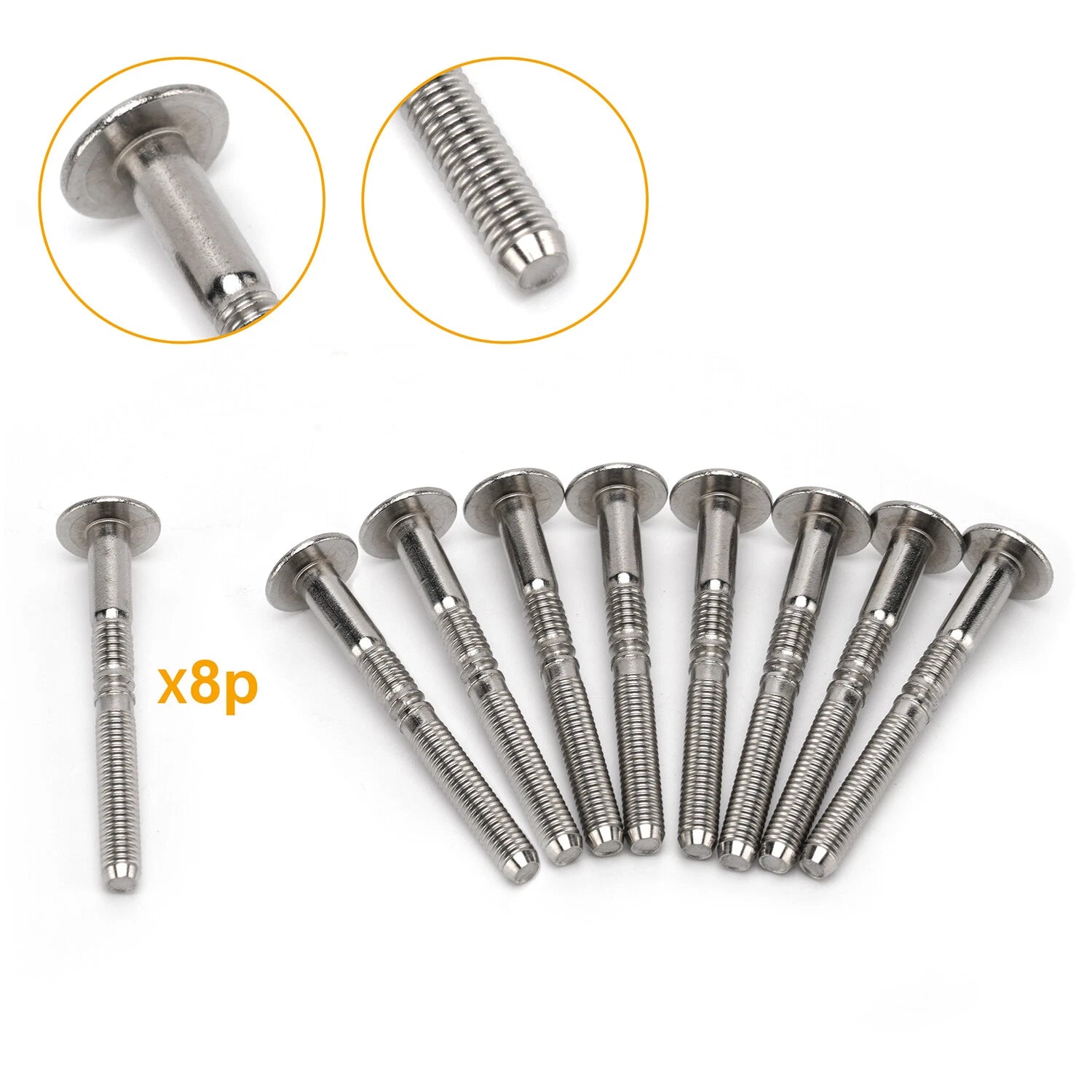 Front Grill Huck Rivet Kit for Peterbilt 379 Stainless Steel