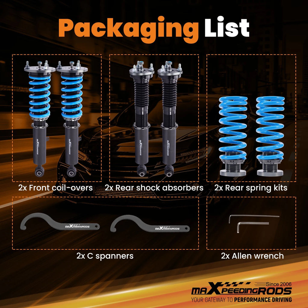 Adjustable Coilover Shocks Springs Kit for Lexus IS250 IS350 RWD (2014–2016)