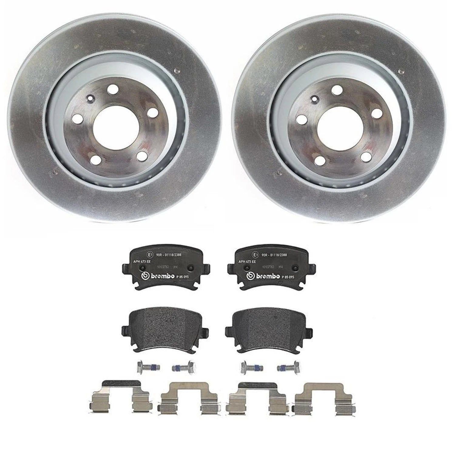 Brembo Rear Brake Kit 310mm Disc Rotors Low-Met Pads for Audi TT Quattro (2006–2021)