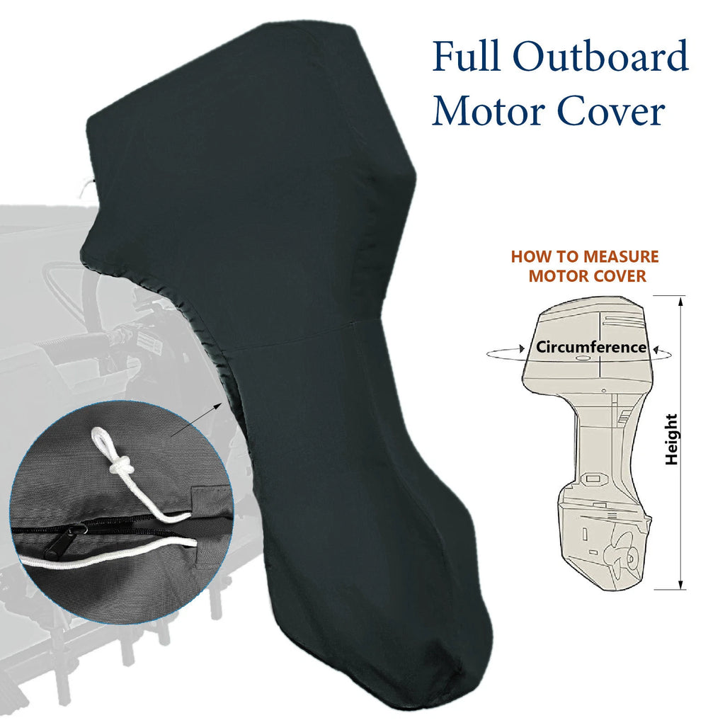 Outboard Engine Motor Cover for Boat (Fits 175-225HP, 600D Waterproof)