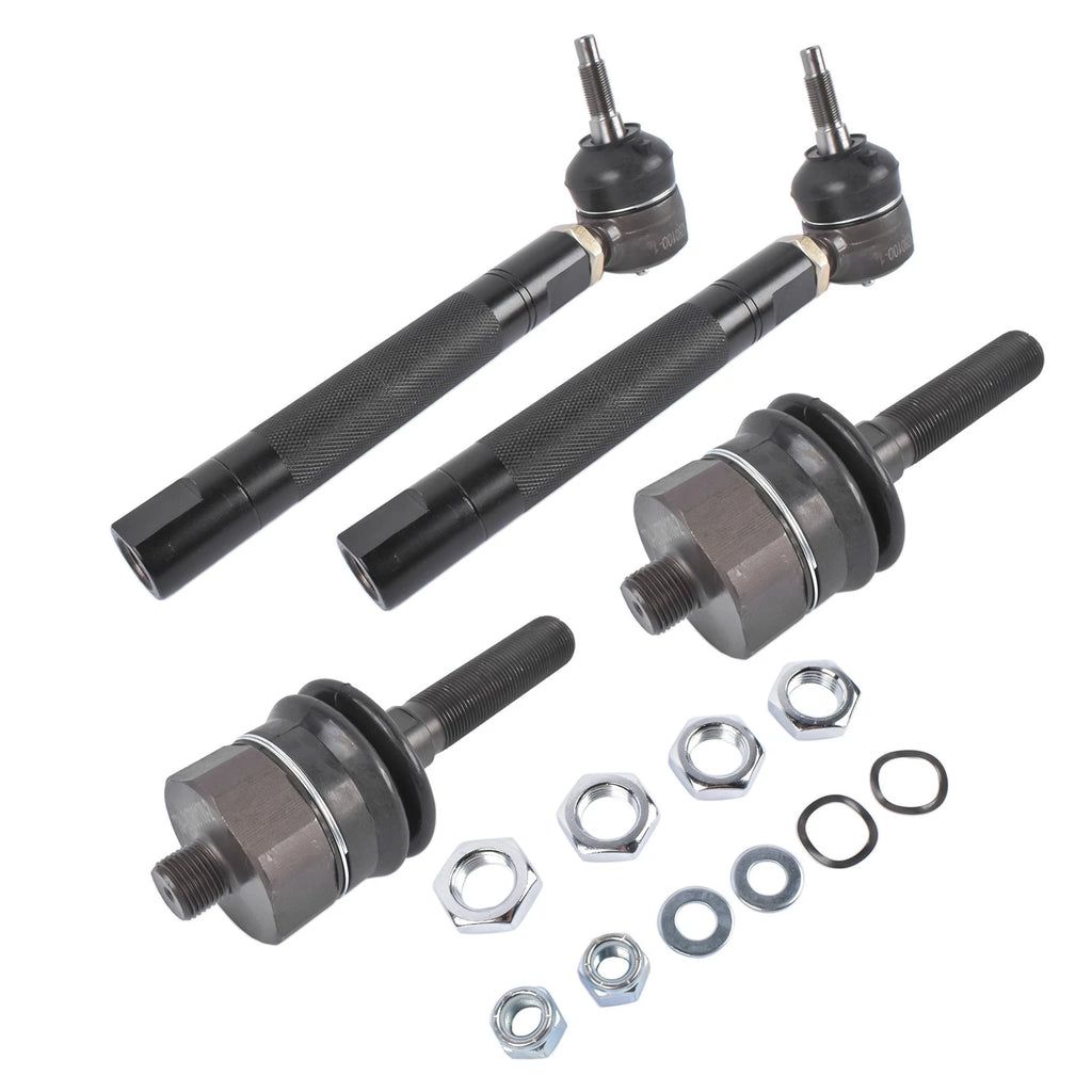 Set of 2 Front Inner Outer Tie Rod Ends for Silverado Sierra 2500HD 3500HD (2001–2010)
