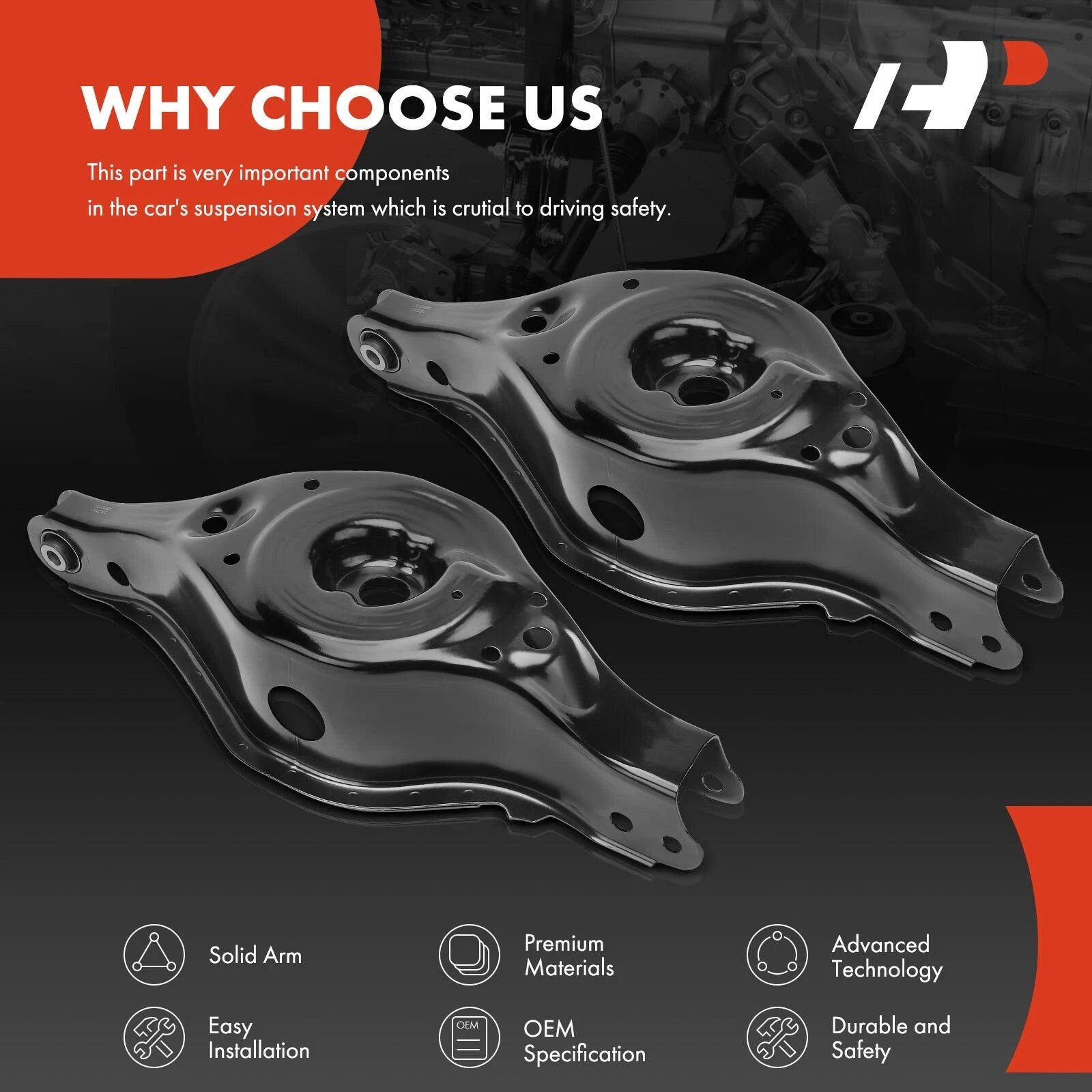 2X Rear Lower Control Arm for Nissan Murano (2009-2014)