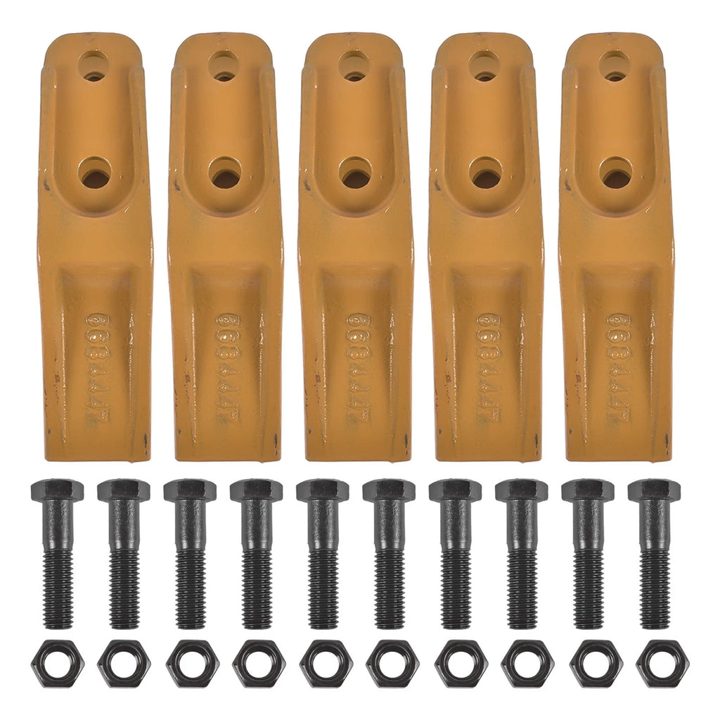 Set of 5 Skid Steer Trenching Bucket Teeth for 5/8 Inch Bucket Lip
