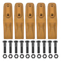 Set of 5 Skid Steer Trenching Bucket Teeth for 5/8 Inch Bucket Lip