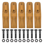 Set of 5 Skid Steer Trenching Bucket Teeth for 5/8 Inch Bucket Lip
