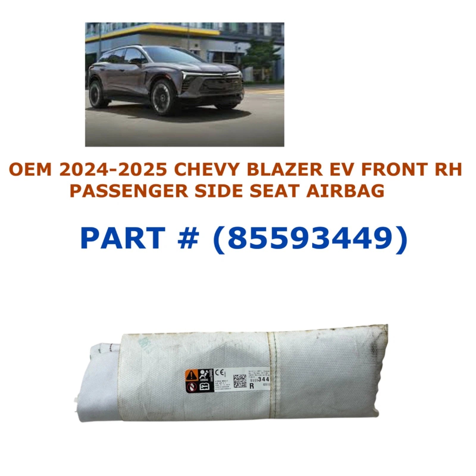Front Right Side Seat Airbag for Chevy Blazer EV (2024–2025) 85593449