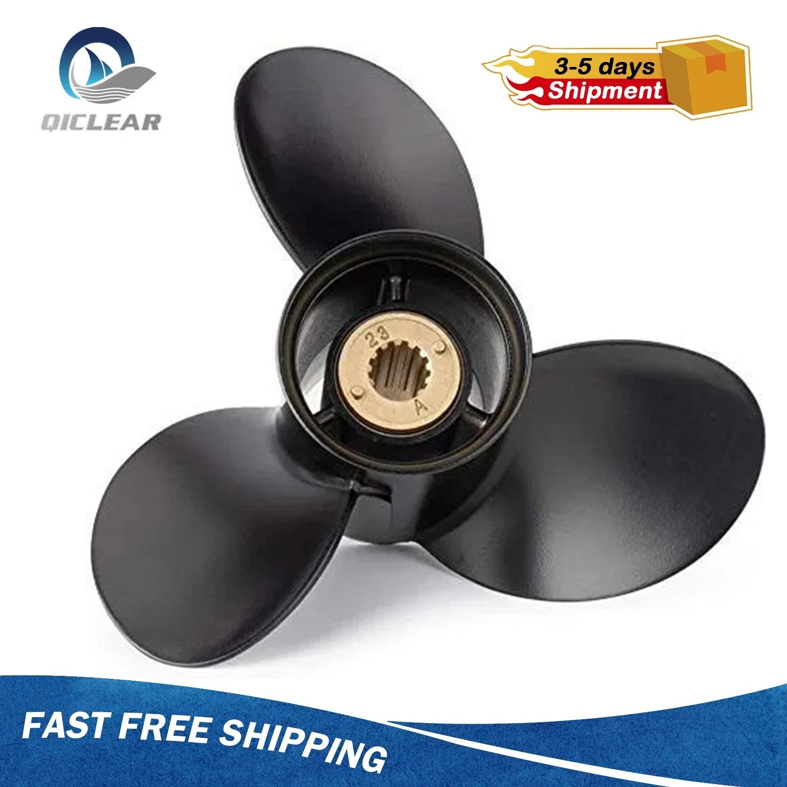 10.5 x 13 Aluminum Boat Propeller for Mercury 25-70 HP (48-816704A45, RH)