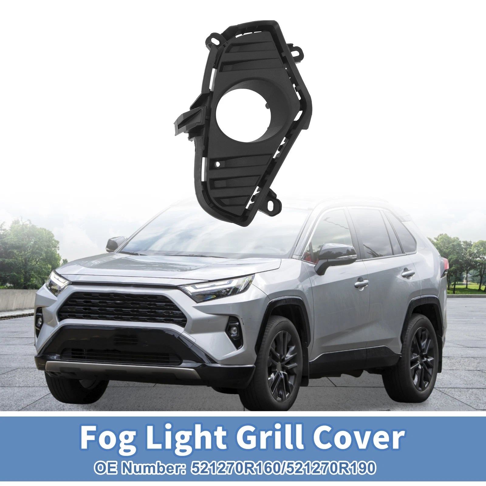 1 Pc Fog Light Grill for Toyota RAV4 (2019–2023) No. 521270R160