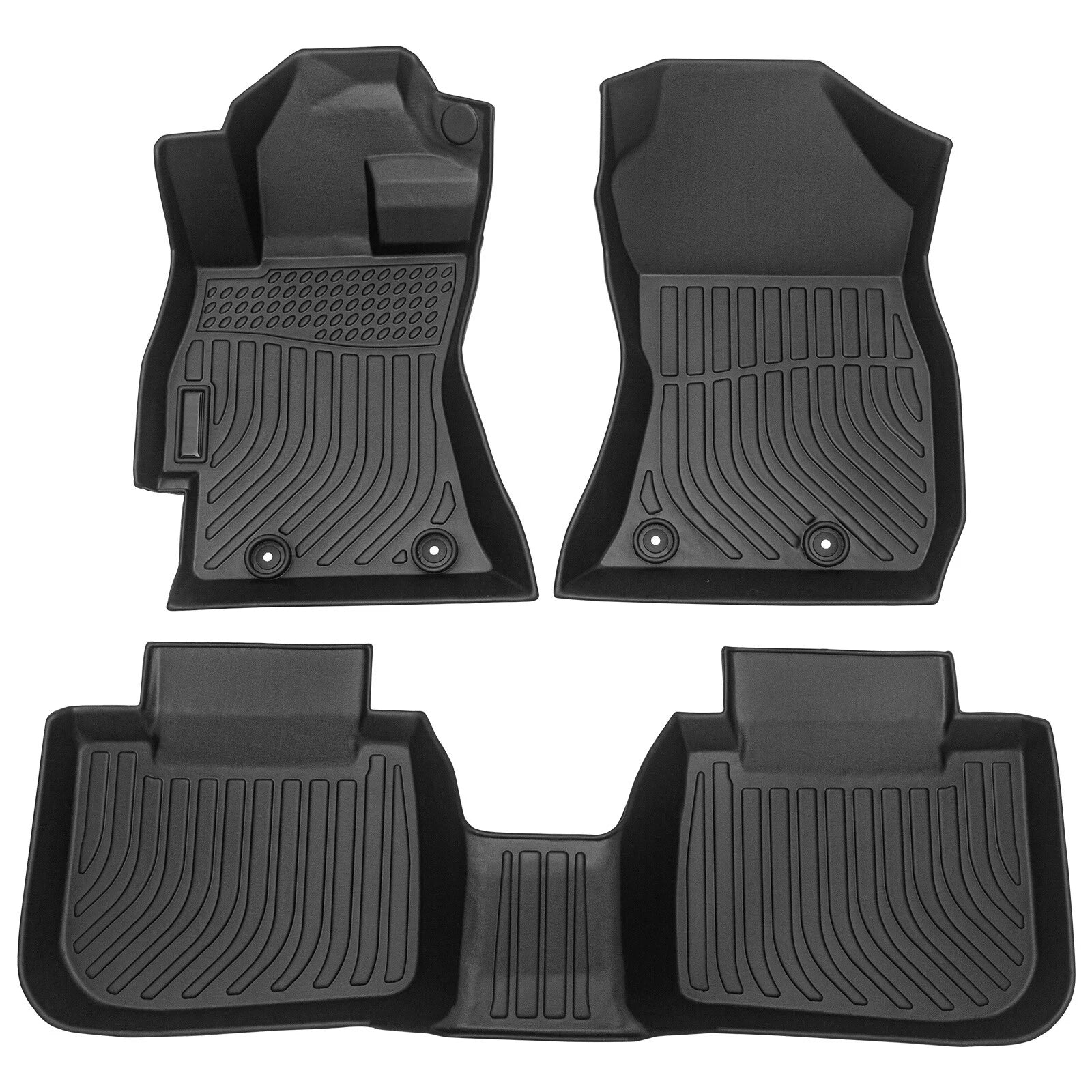 Set of 2 3D Floor Mats for Subaru Legacy (2015–2019) TPE Rubber All Weather